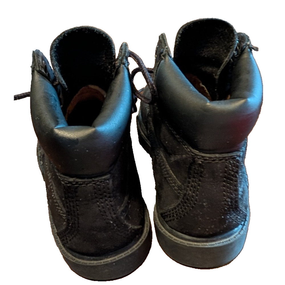 Timberland 12807 6” Black Nubuck‎ Lace Up Waterproof Boots Youth Kids US Size 11 - Picture 3 of 4